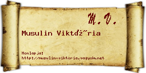 Musulin Viktória névjegykártya