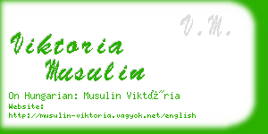 viktoria musulin business card